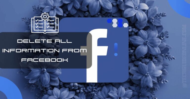 How do i delete my personal information on facebook